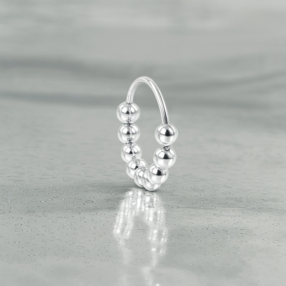 925 Sterling Silber Piercing Ring Set – Nasen-, Ohr- & Lippenringe, 9-teilig, Ball Closure Design | WILLYS JEWELLERY