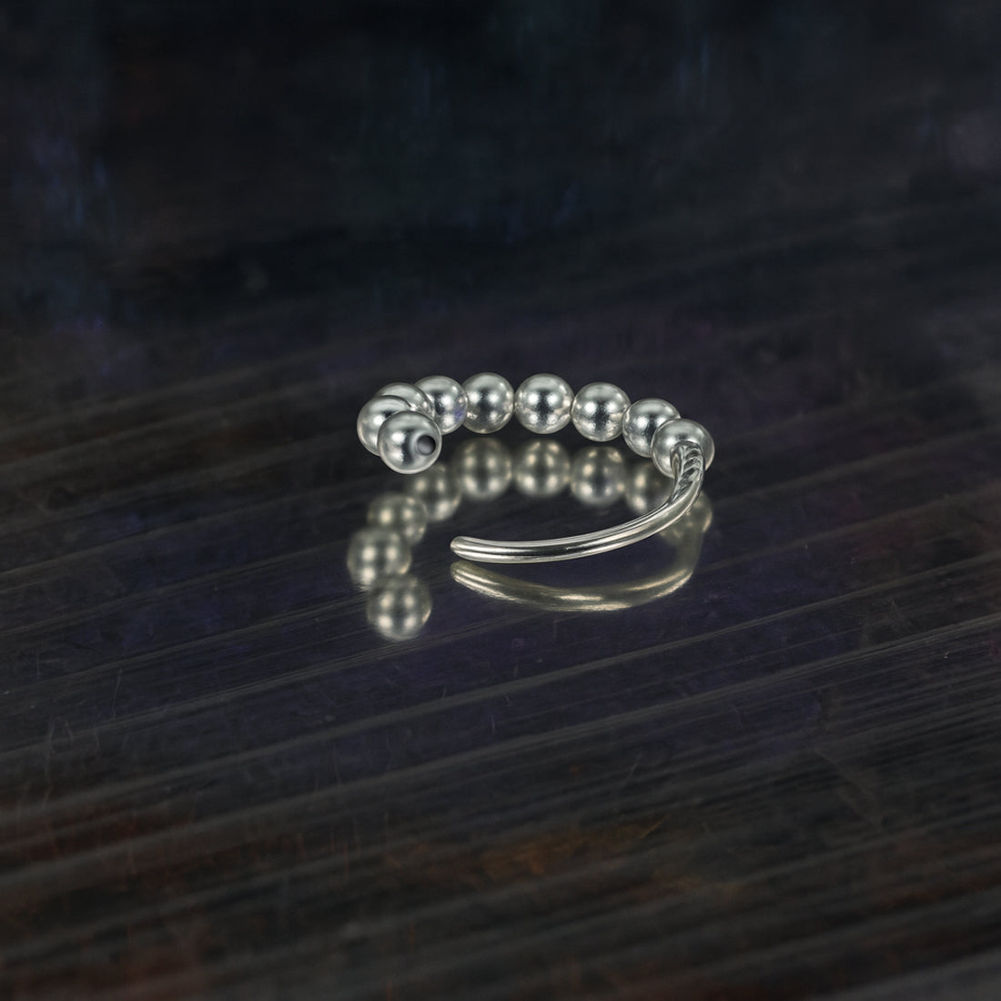925 Sterling Silber Piercing Ring Set – Nasen-, Ohr- & Lippenringe, 9-teilig, Ball Closure Design | WILLYS JEWELLERY