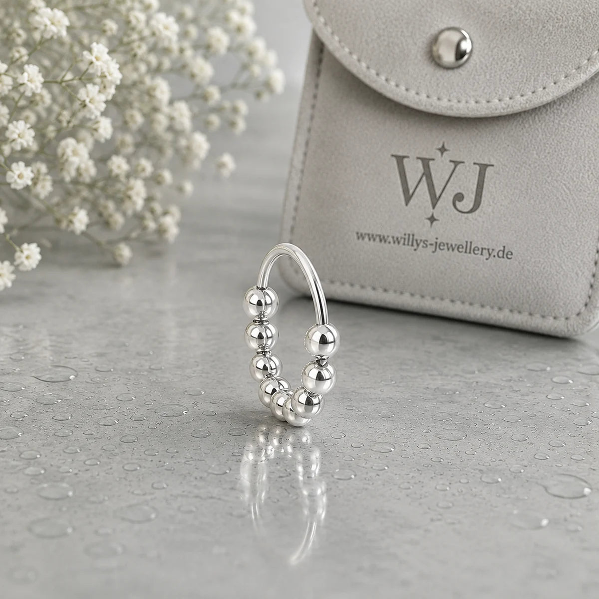 925 Sterling Silber Piercing Ring Set – Nasen-, Ohr- & Lippenringe, 9-teilig, Ball Closure Design | WILLYS JEWELLERY
