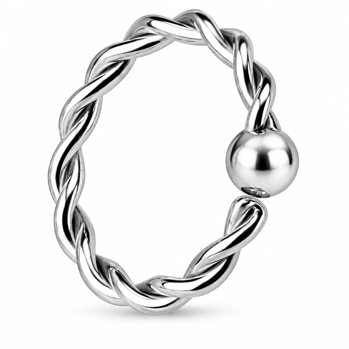 925 Silber Piercing Ring – Ball Closure, 10 mm, wasserabweisend, ideal für Ohr & Nase | WILLYS JEWELLERY
