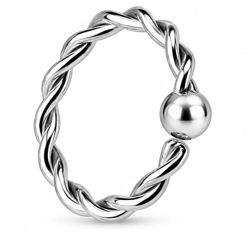 925 Silber Piercing Ring – Ball Closure, 10 mm, wasserabweisend, ideal für Ohr & Nase | WILLYS JEWELLERY