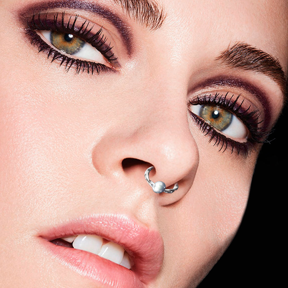925 Silber Piercing Ring – Ball Closure, 10 mm, wasserabweisend, ideal für Ohr & Nase | WILLYS JEWELLERY