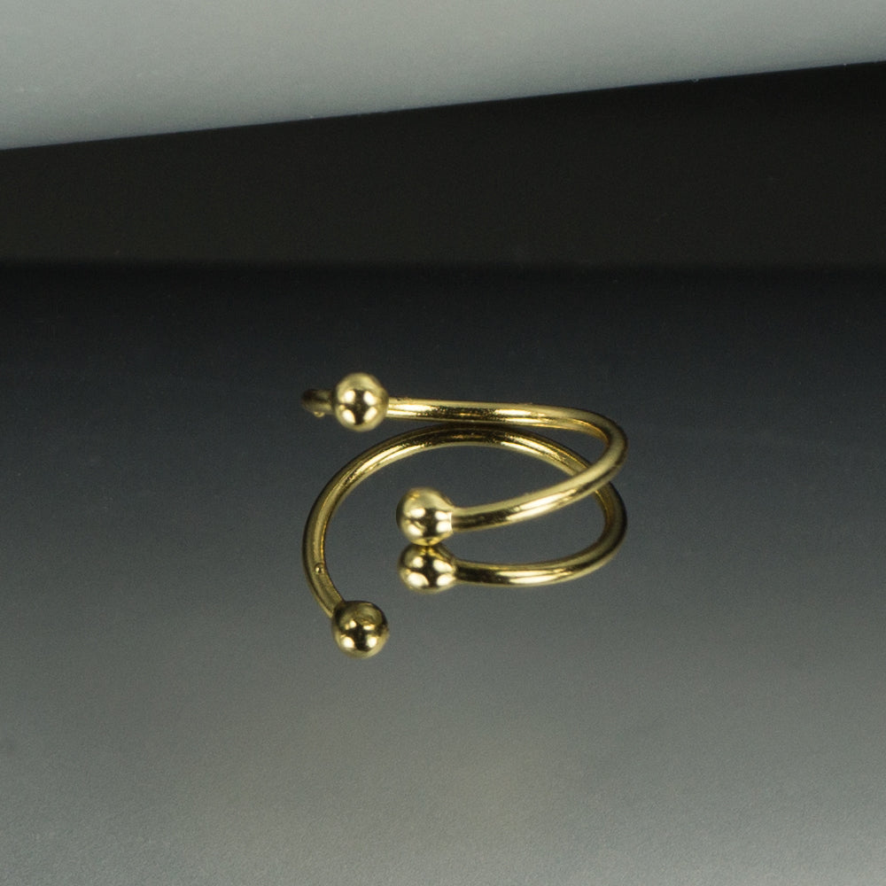 Fake Piercing Hoop Ring 925 Sterling Silber, 18k Vergoldet – Für Ohr, Nase & Lippe, Ohne Loch | WILLYS JEWELLERY