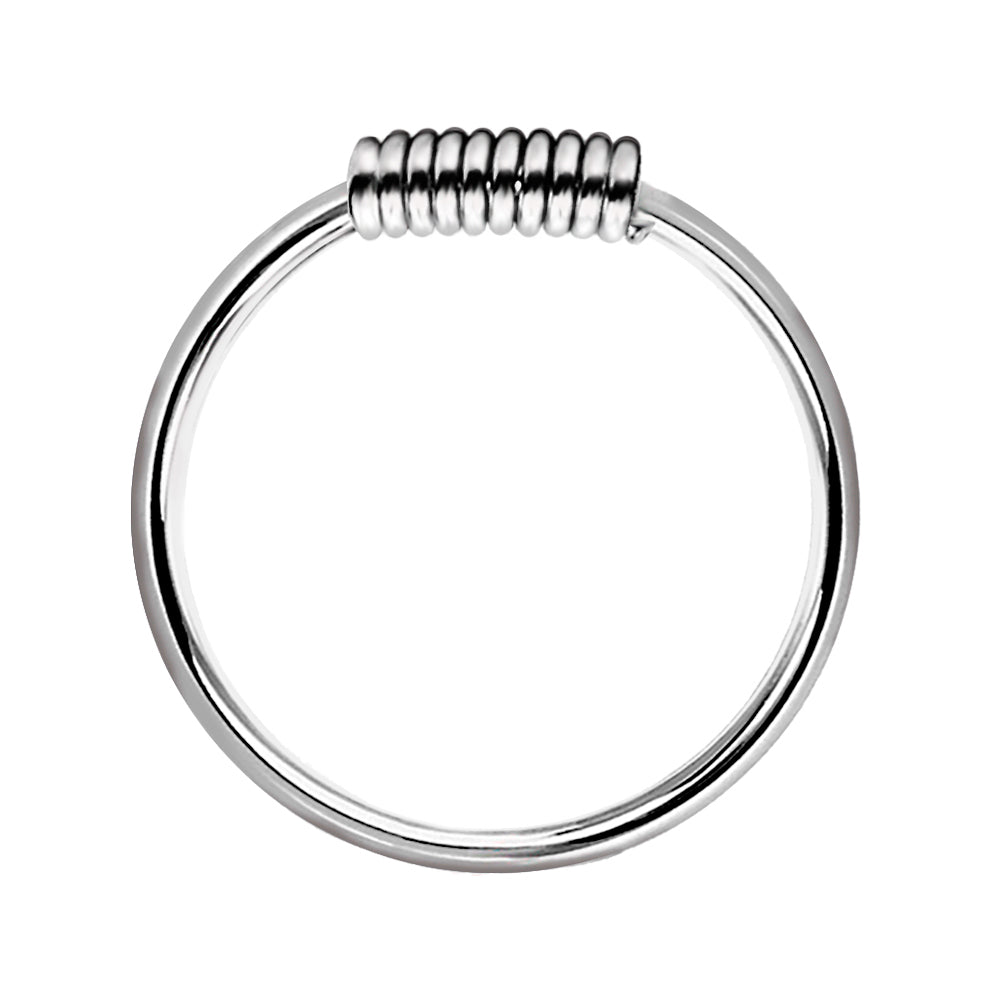 925 Sterling Silber Piercing Ring – Wickel Tunnel Closure | Nasen-, Ohr- & Lippenring Schmuck Unisex | WILLYS JEWELLERY