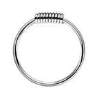 925 Sterling Silber Piercing Ring – Wickel Tunnel Closure | Nasen-, Ohr- & Lippenring Schmuck Unisex | WILLYS JEWELLERY