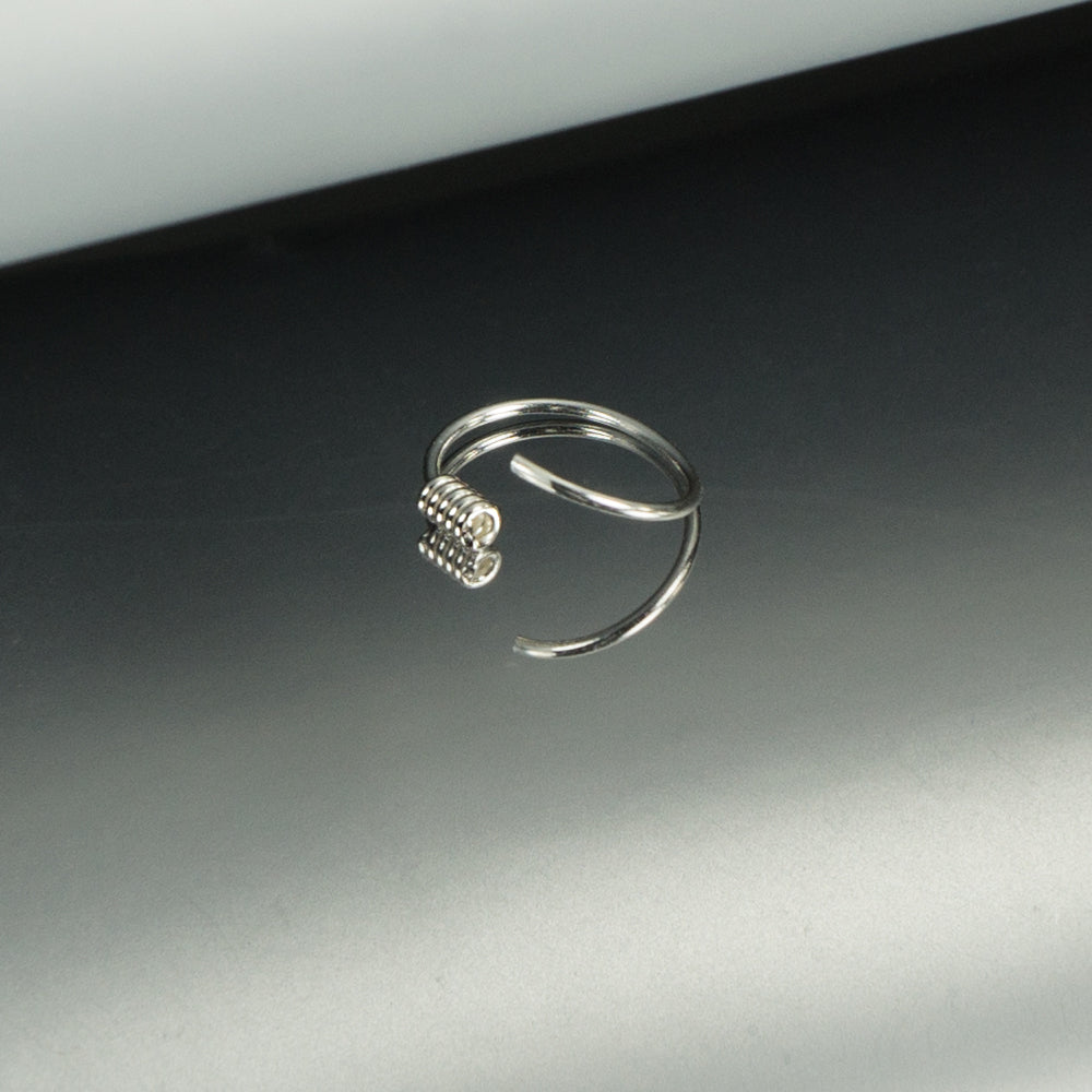 925 Sterling Silber Piercing Ring – Wickel Tunnel Closure | Nasen-, Ohr- & Lippenring Schmuck Unisex | WILLYS JEWELLERY