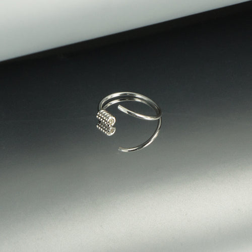 925 Sterling Silber Piercing Ring – Wickel Tunnel Closure | Nasen-, Ohr- & Lippenring Schmuck Unisex | WILLYS JEWELLERY