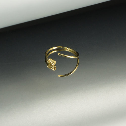 925 Silber Piercing Ring 18K vergoldet – Nasenring, Ohrpiercing & Lippenring mit Wickelverschluss | WILLYS JEWELLERY