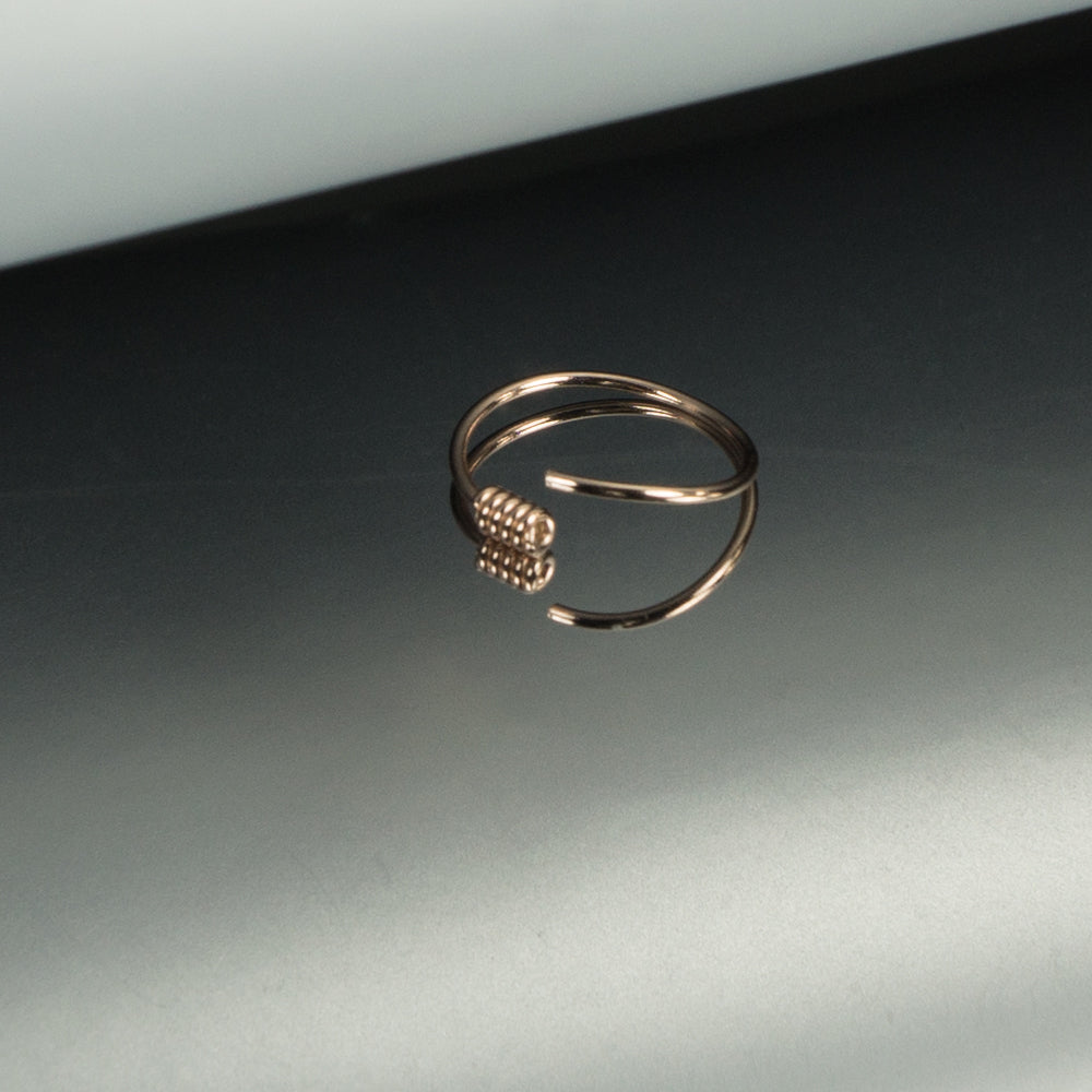 925 Sterling Silber Piercing Ring 18k Roségold – Nasenring, Ohr- & Lippenpiercing, Körperschmuck | WILLYS JEWELLERY