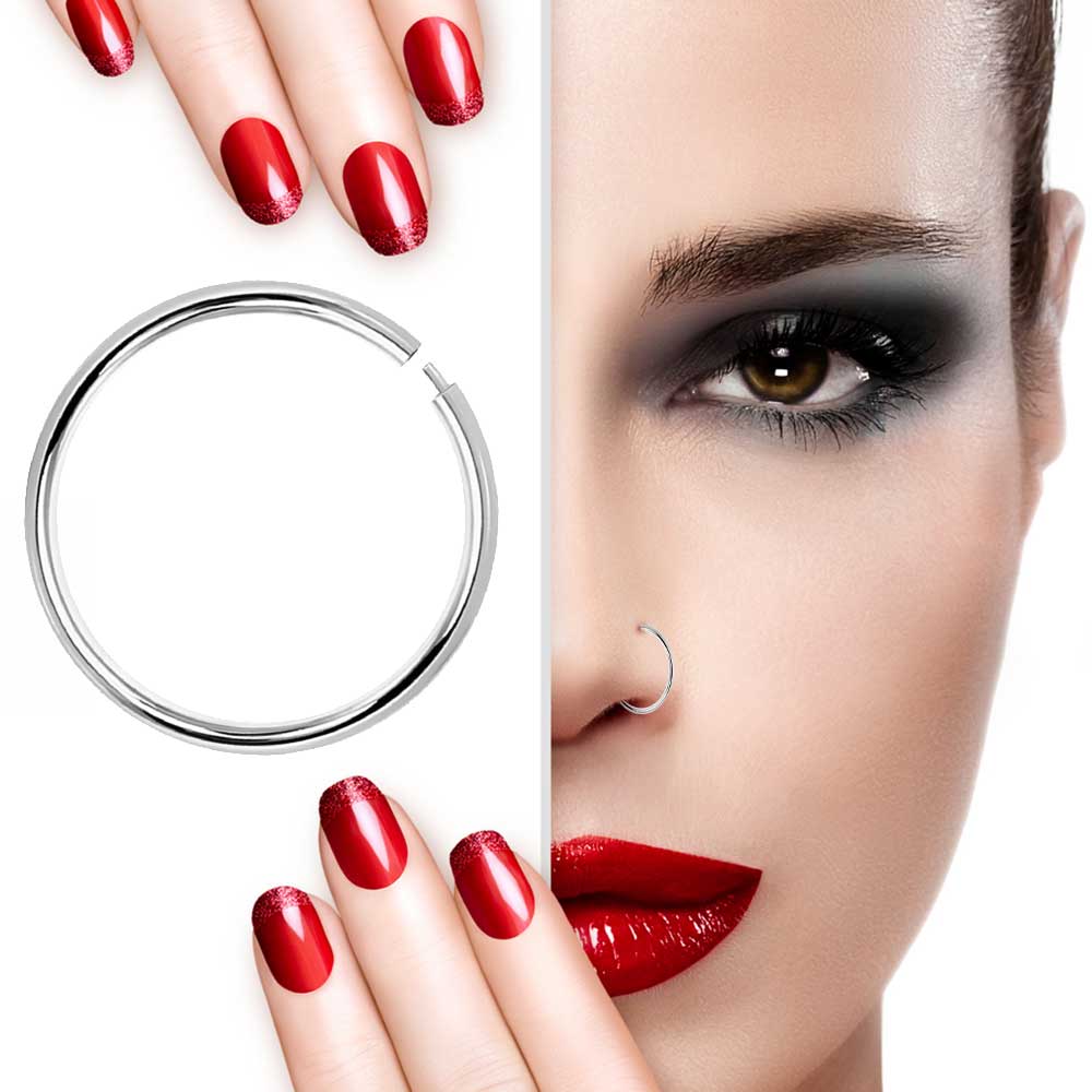 Eleganter Piercing-Ring aus 925 Sterling Silber – Nasen-, Ohr- & Lippenring, stilvoll & langlebig | WILLYS JEWELLERY
