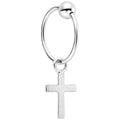 Unisex Kreuz Piercing Ring aus 925 Sterling Silber – Nasenring & Ohrpiercing mit Kugelverschluss | WILLYS JEWELLERY