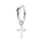 925 Sterling Silber Unisex Piercing Ring mit Kreuz – Eleganter Nasen- & Ohrschmuck | WILLYS JEWELLERY