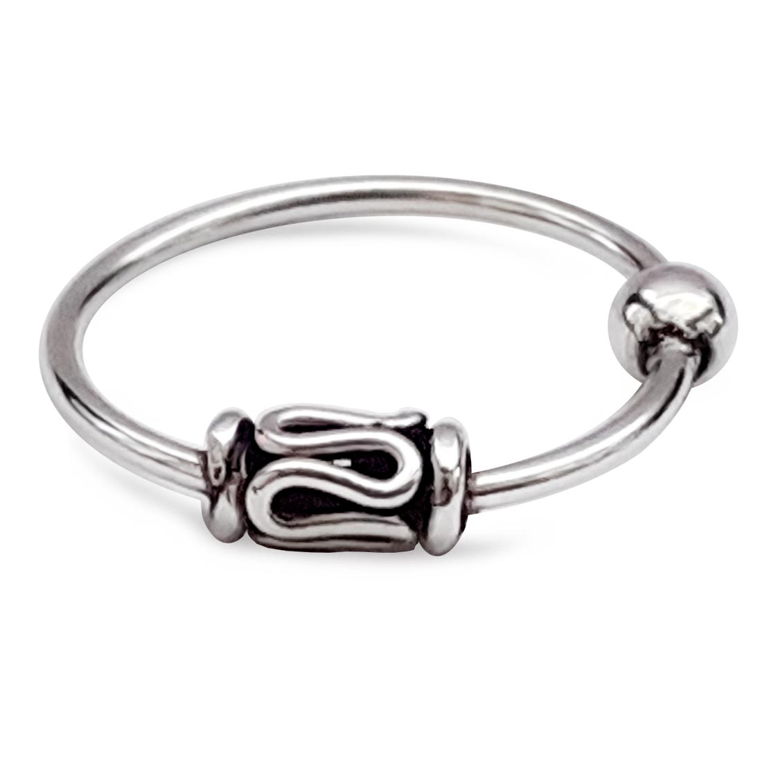 Piercing Ring im gotischen Stil 925 Sterling Silber dünn Hoop Ohrpiercing und Nasenpiercing | WILLYS JEWELLERY
