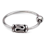 Piercing Ring im gotischen Stil 925 Sterling Silber dünn Hoop Ohrpiercing und Nasenpiercing | WILLYS JEWELLERY