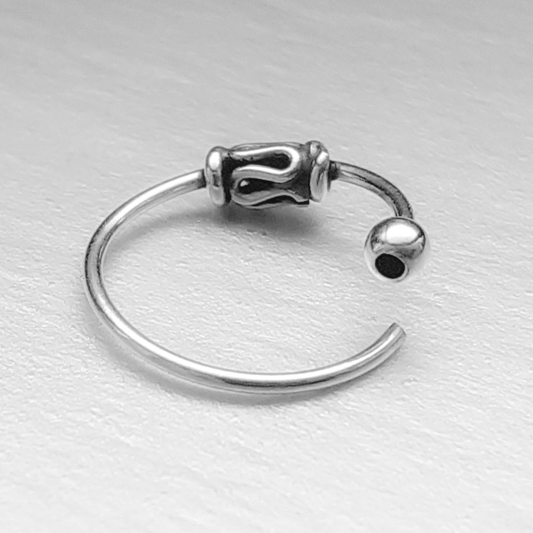 Piercing Ring im gotischen Stil 925 Sterling Silber dünn Hoop Ohrpiercing und Nasenpiercing | WILLYS JEWELLERY