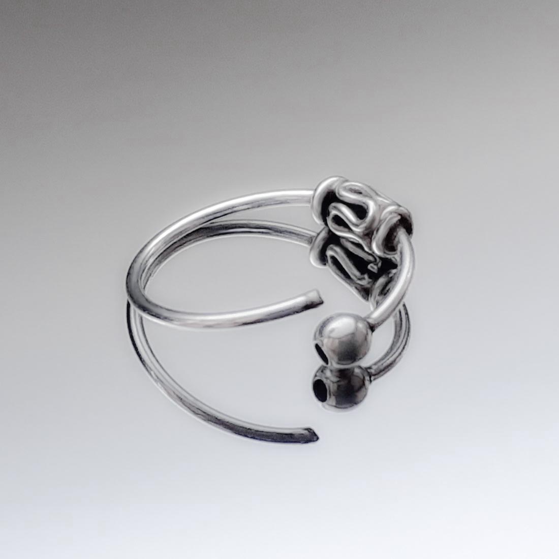 Piercing Ring im gotischen Stil 925 Sterling Silber dünn Hoop Ohrpiercing und Nasenpiercing | WILLYS JEWELLERY