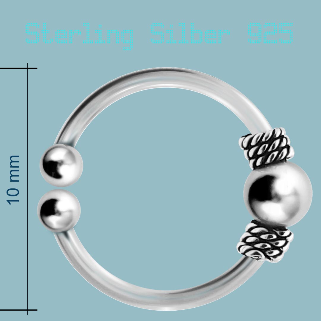 Piercing Fake Ring 925 Silber – Vielseitiger Look für Nase, Lippen & Ohr | WILLYS JEWELLERY