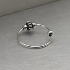 Piercing Ring dünn 925 Silber Hoop Ohrpiercing und Nasenpiercing Ball Closure – Variante 1