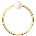 Exklusiver 24K Vergoldeter Piercing-Hoop mit Rosenquarz – Heilender Luxus für Ohr, Nase & Lippe | WILLYS JEWELLERY