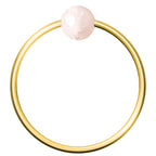 Exklusiver 24K Vergoldeter Piercing-Hoop mit Rosenquarz – Heilender Luxus für Ohr, Nase & Lippe | WILLYS JEWELLERY
