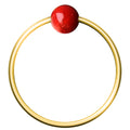 Piercing Hoop mit Karneol – Handgefertigter 925er Silberring, 24K vergoldet, heilend & luxuriös | WILLYS JEWELLERY