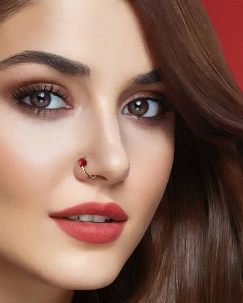 Piercing Hoop mit Karneol – Handgefertigter 925er Silberring, 24K vergoldet, heilend & luxuriös | WILLYS JEWELLERY