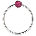 Piercing Hoop mit Rubin – Handgefertigter 925er Silberring, heilend & luxuriös