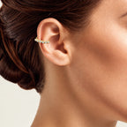 Piercing Ring aus 925 Sterling Silber 18K vergoldet mit Zirkonia für Nase und Ohr