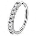 Piercing Ring aus 925 Sterling Silber mit Zirkonia für Nase und Ohr 9 mm