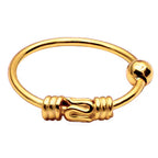 925 Silber Piercing-Ring vergoldet – Nasen-, Lippen- & Ohrschmuck