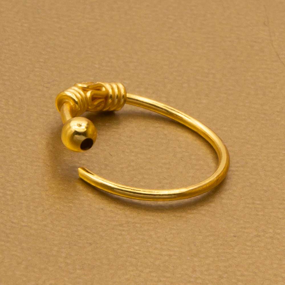 925 Silber Piercing-Ring vergoldet – Nasen-, Lippen- & Ohrschmuck