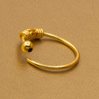 925 Silber Piercing-Ring vergoldet – Nasen-, Lippen- & Ohrschmuck