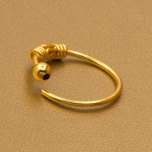 925 Silber Piercing-Ring vergoldet – Nasen-, Lippen- & Ohrschmuck