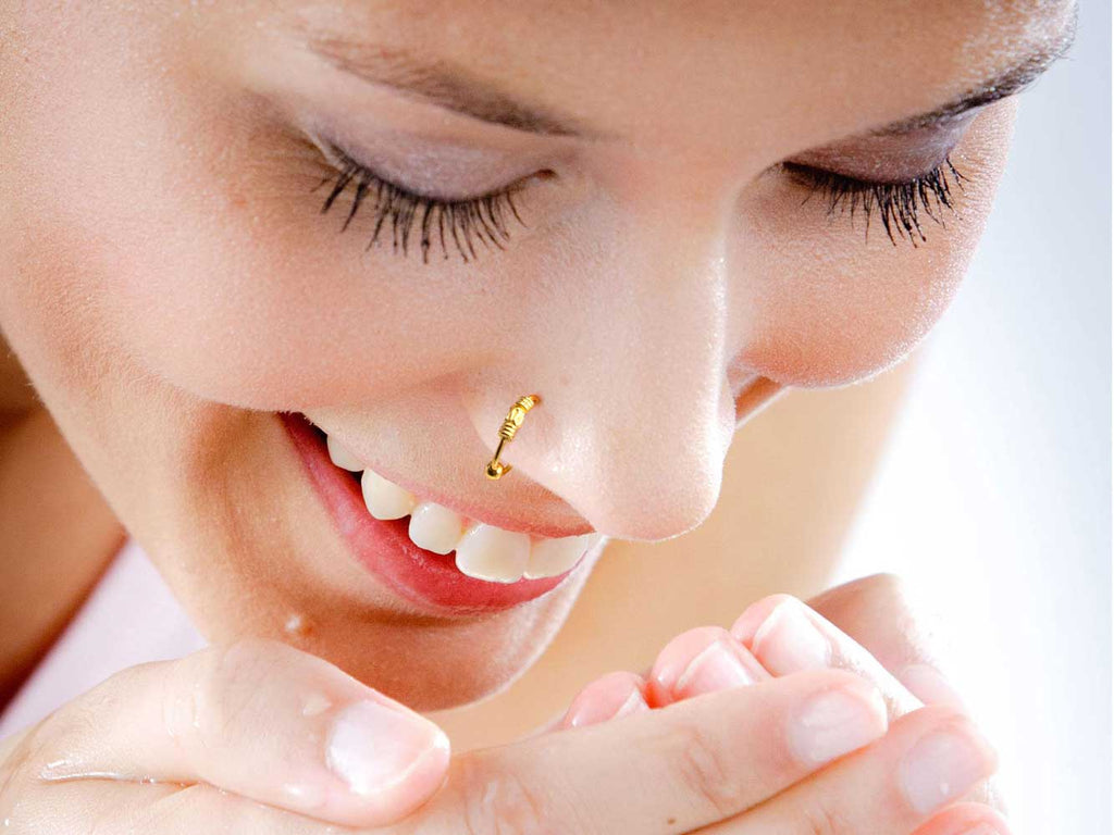925 Silber Piercing-Ring vergoldet – Nasen-, Lippen- & Ohrschmuck