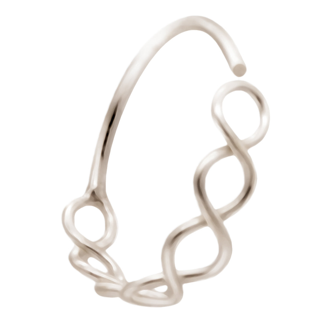 Trendiger Ketten-Piercing-Ring aus 925 Sterling Silber – eleganter Look für Ohr, Nase & Lippe | WILLYS JEWELLERY
