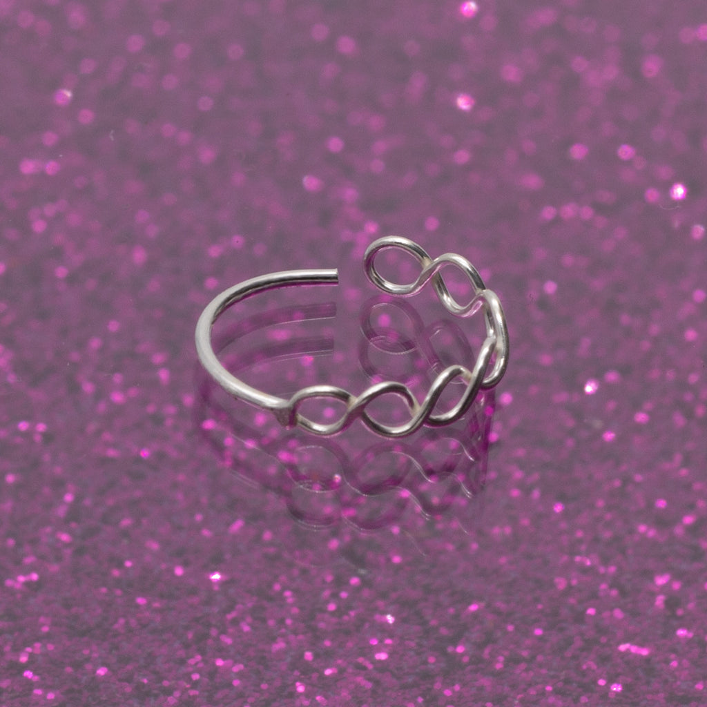 Trendiger Ketten-Piercing-Ring aus 925 Sterling Silber – eleganter Look für Ohr, Nase & Lippe | WILLYS JEWELLERY