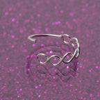 Trendiger Ketten-Piercing-Ring aus 925 Sterling Silber – eleganter Look für Ohr, Nase & Lippe | WILLYS JEWELLERY