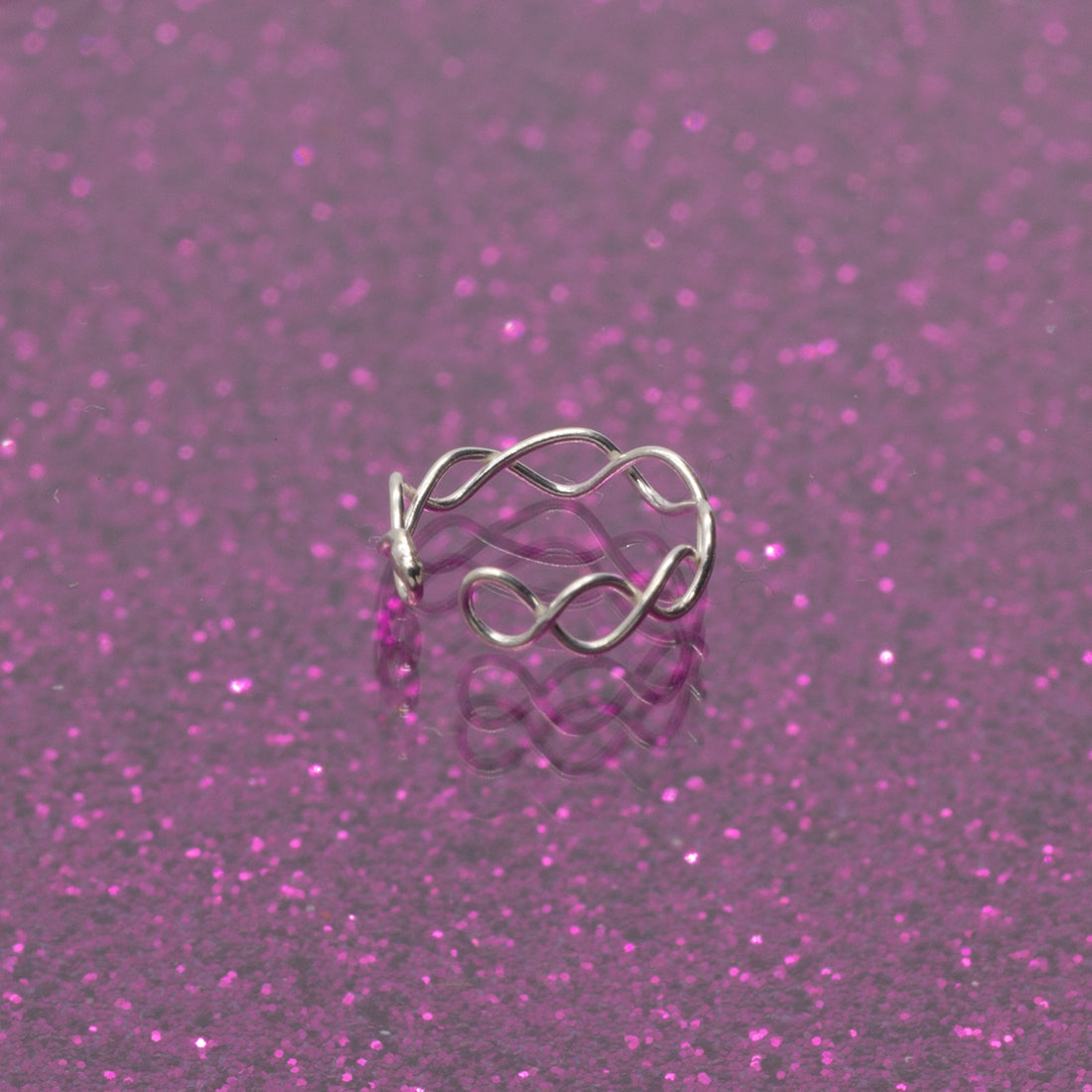 Piercing-Ring fake in Kettenform aus 925er Silber als Ohrpiercing Nasenpiercing | WILLYS JEWELLERY