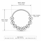 2er Set 925 Sterling Silber Piercing Ringe mit Kugeln – 7 mm & 10 mm, Ohr-, Nasen- & Lippenpiercing