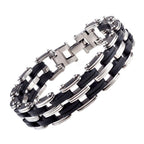 Herren Armband Edelstahl Armbänder für Männer Größe Einstellbar 21.0 cm | WILLYS JEWELLERY