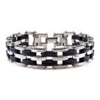 Herren Armband Edelstahl Armbänder für Männer Größe Einstellbar 21.0 cm | WILLYS JEWELLERY