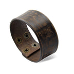 Herren Armband in Antik Braun aus echtem Leder Breit: 30 mm. | WILLYS JEWELLERY