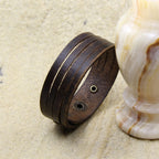 Herren Lederarmband aus Echtleder, 4-fach, breites Armband, handgefertigt & allergikerfreundlich | WILLYS JEWELLERY
