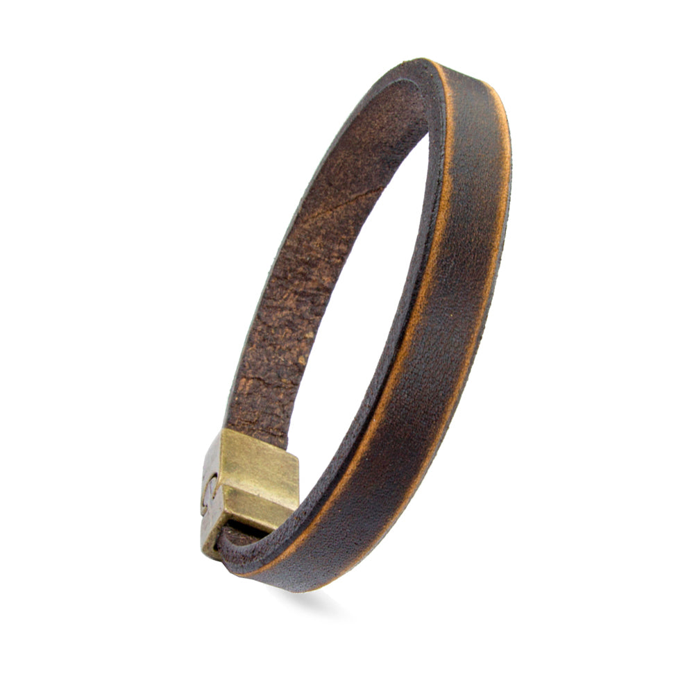 Herren Lederarmband aus Echtleder mit Magnetverschluss – handgefertigtes Unikat in Premium-Qualität | WILLYS JEWELLERY