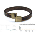 Herren Lederarmband aus Echtleder mit Magnetverschluss – handgefertigtes Unikat in Premium-Qualität | WILLYS JEWELLERY