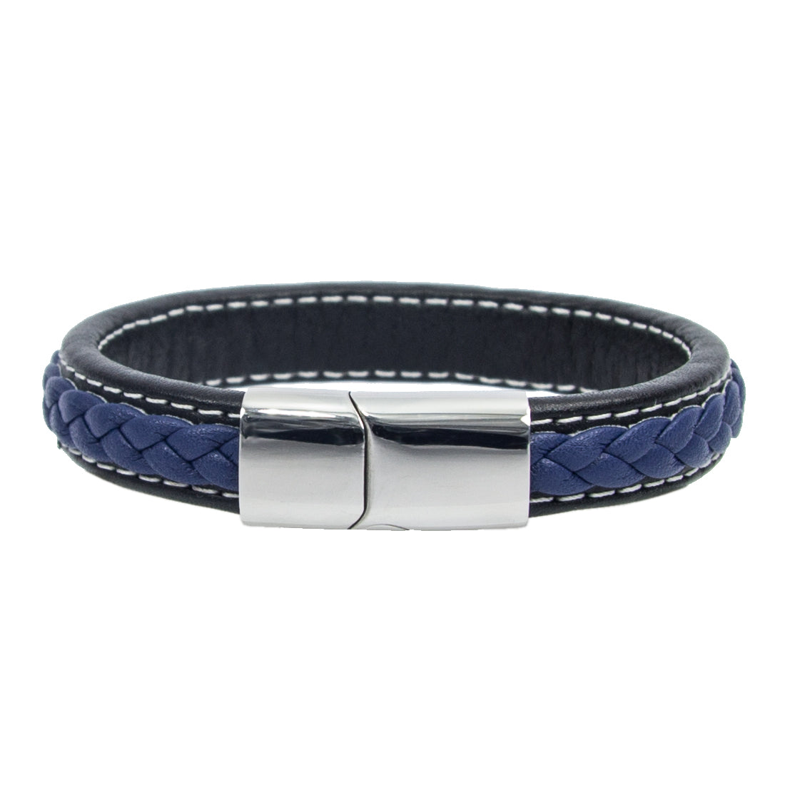 Schwarzes und blaues geflochtenes Lederarmband – ein Symbol der Unterscheidung | WILLYS JEWELLERY