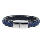 Schwarzes und blaues geflochtenes Lederarmband – ein Symbol der Unterscheidung | WILLYS JEWELLERY