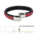 Schwarz-rotes Leder-Flechtarmband – hochwertige Handwerkskunst für besondere Persönlichkeiten | WILLYS JEWELLERY