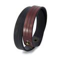 Herren Armband aus Echtleder, zweifarbig – handgefertigt, verstellbar & allergikerfreundlich | WILLYS JEWELLERY