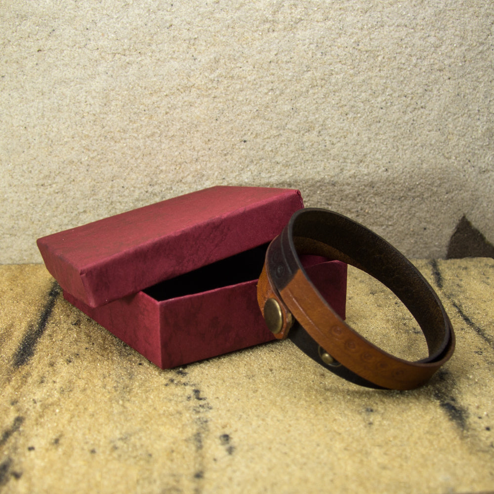 Herren Lederarmband zweifarbig – handgefertigt, verstellbar, Echtleder | WILLYS JEWELLERY